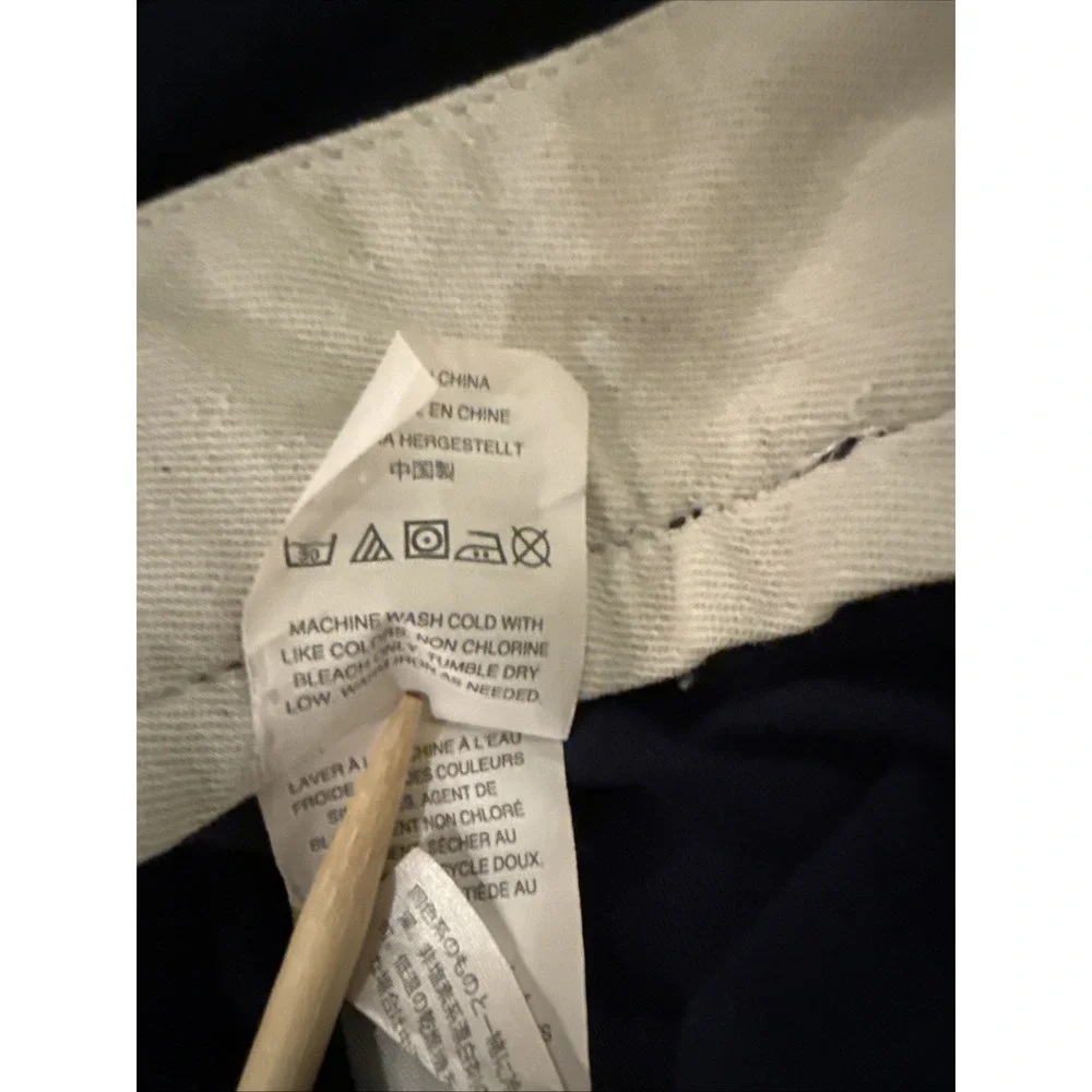 J Crew 1040 Stretch Pants Men's Navy 36x32 (Act 37x30) Flat Front Chino Straight